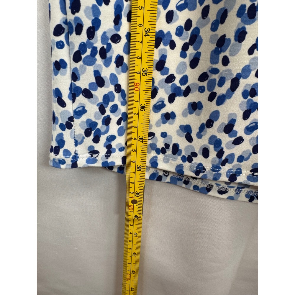 Lauren Ralph Lauren Sheath Dress sz 6 Blue White polka dot boho classic - Picture 8 of 9
